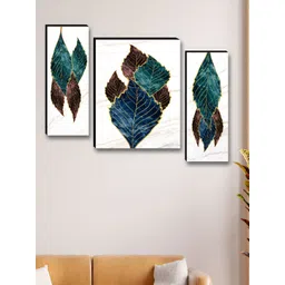 Aura White & Black 3 Piece Wood Floral and Botanical Wall Art-image-40