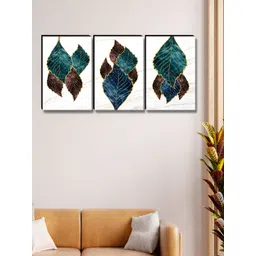 Aura White & Black 3 Piece Wood Floral and Botanical Wall Art-image-6