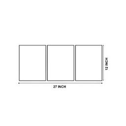 Aura White & Gold-Toned 3 Pieces Tree Deer Printed Wooden Wall Paintings image 2