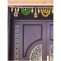 Aura White & Green Textured Wall Decor Toran-image-33