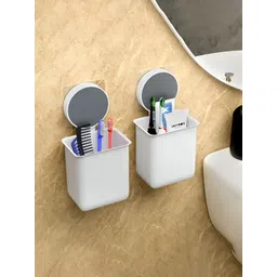 Aura White & Grey 2 Pieces Self-Adhesive Toothpaste Holder-picture-33