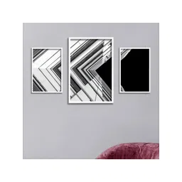 Aura White & Grey 3 Pieces Other Wall Painting Art-picture-17