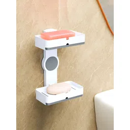 Aura White & Grey Solid Plastic Soap Dish-picture-10