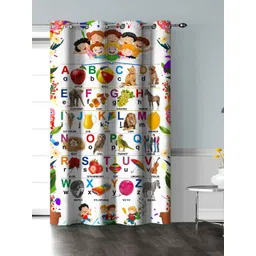 Aura White & Red Quirky Door Curtain-picture-15