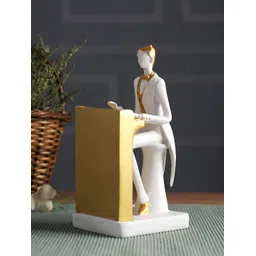Aura White Piano Player Figurine Showpiece-picture-23