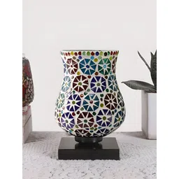Aura White Printed Wood Traditional Abstract Shaped Table Lamp-image-35