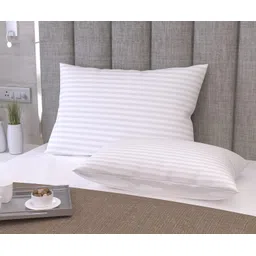 Aura White Set of 2 Fibre Filled Cotton Ultra Soft Sleep Pillow-picture-18