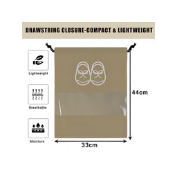 Aura Yellow & Brown 24 Pieces Printed Reusable Shoes Organisers image 4