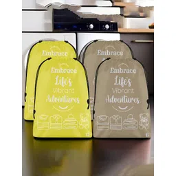 Aura Yellow & Brown 4 Pieces Printed Foldable Water Resistant Multi-Utility Laundry Bags-picture-16