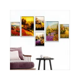 Aura Yellow & Red 6 Pieces Floral And Botanical Wall Arts-image-17