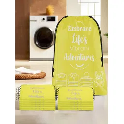 Aura Yellow & White 12 Pieces Printed Storage Bag Water Resistant Organisers-picture-12
