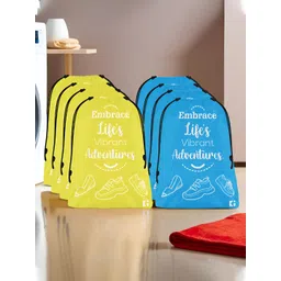 Aura Yellow & White 8 Pieces Printed Foldable Laundry Bags-picture-23