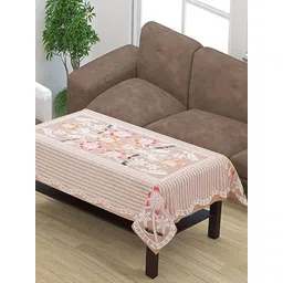 Aura Yellow Floral Printed 2 Seater Rectangle Table Cover-image-42