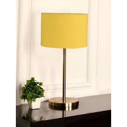 Aura Yellow Metal Contemporary Cylindrical Shaped Table Lamp-image-48