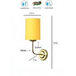 Aura Yellow Traditional Cylinder Shaped Wall Lamp-picture-47