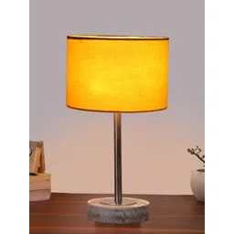 Aura Yellow Wood Contemporary Cylindrical Shaped Table Lamp-picture-48