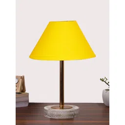 Aura Yellow Wood Contemporary Frusturical Shaped Table Lamp-picture-21