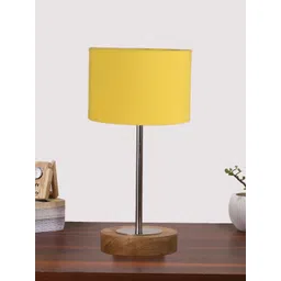 Aura Yellow Wood Cylindrical Shaped Table Lamp-picture-37