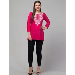 Aura Glam Embroidered Thread Work Thread Work Kurti image 5