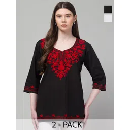 Aura Glam Floral Embroidered Kurti-picture-35