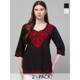 Aura Glam Floral Embroidered Kurti-picture-31