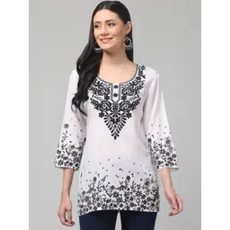 Aura Glam Women Embroidered Thread Work Thread Work Kurti-picture-14