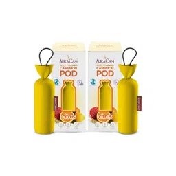 AuraCam 2Pcs Yellow Gold Standard Camphor Pod Cone Citrus Air Fresheners-picture-42