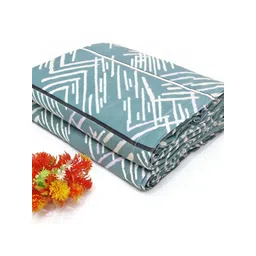 Aurave Blue & White Microfiber Reversible Mild Winter 150 GSM Double Bed Dohar-picture-22