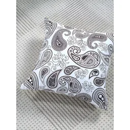 Aurave Brown & White 2 Pieces Ethnic Motifs Square Cushion Covers-picture-22