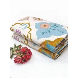 Aurave White & Blue Floral Mild Winter 150 GSM Single Bed Dohar-picture-27