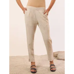 Aurelia Beige Solid Trouser-picture-36