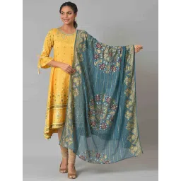 Aurelia Blue Printed Dupatta-picture-26