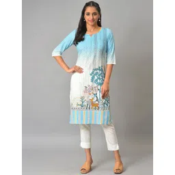 AURELIA Ethnic Motifs Printed Block Print Kurta-picture-36