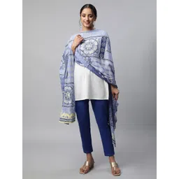 AURELIA Ethnic Motifs Printed Pure Cotton Dupatta-picture-10