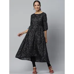 AURELIA Floral Printed Keyhole Neck Anarkali Kurta with leggings-picture-41