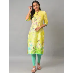 AURELIA Floral Printed Keyhole Neck Kurta-picture-35