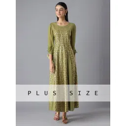 Aurelia Green Cotton Printed A Line Kurta-picture-19