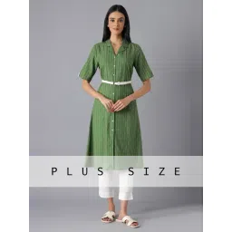 Aurelia Green Cotton Printed A Line Kurta-picture-20
