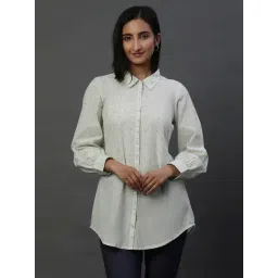 Aurelia Green Cotton Striped Shirt-picture-29