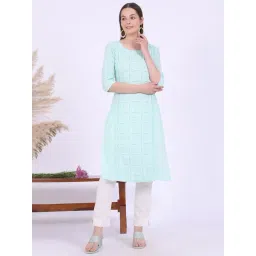 Aurelia Green Embroidered Kurta-picture-13