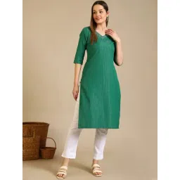 Aurelia Green Pure Cotton Regular Fit Printed Kurtas-picture-10