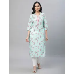 Aurelia Green Regular Fit Floral Kurta-picture-41