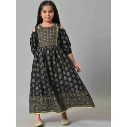 Aurelia Kids Black Cotton Printed Dress-picture-29