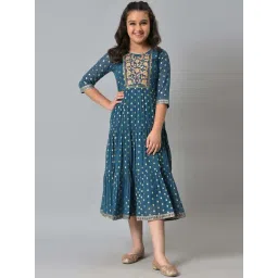 Aurelia Kids Blue Embroidered Dress-picture-23