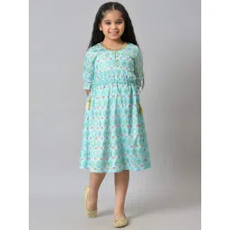 Aurelia Kids Blue Floral Print Dress-picture-21