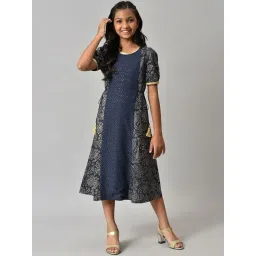 Aurelia Kids Blue Printed Dress-picture-28