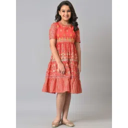 Aurelia Kids Red Printed Dress-picture-38