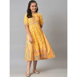 Aurelia Kids Yellow Floral Print Dress-picture-31