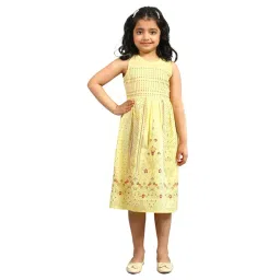 Aurelia Kids Yellow Printed Dress-picture-32