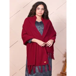 Aurelia Maroon Acrylic Shawl-picture-32